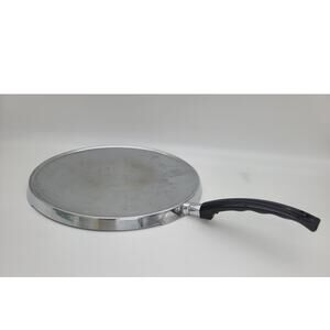Vtg Everedy Co USA 12" Round Flat Griddle Stainless Steel Skillet Pan Plancha